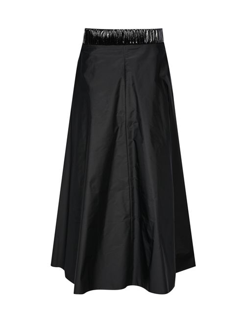 Gonna tessuto vela con cintura in vinile Elisabetta Franchi | GO13857E2110